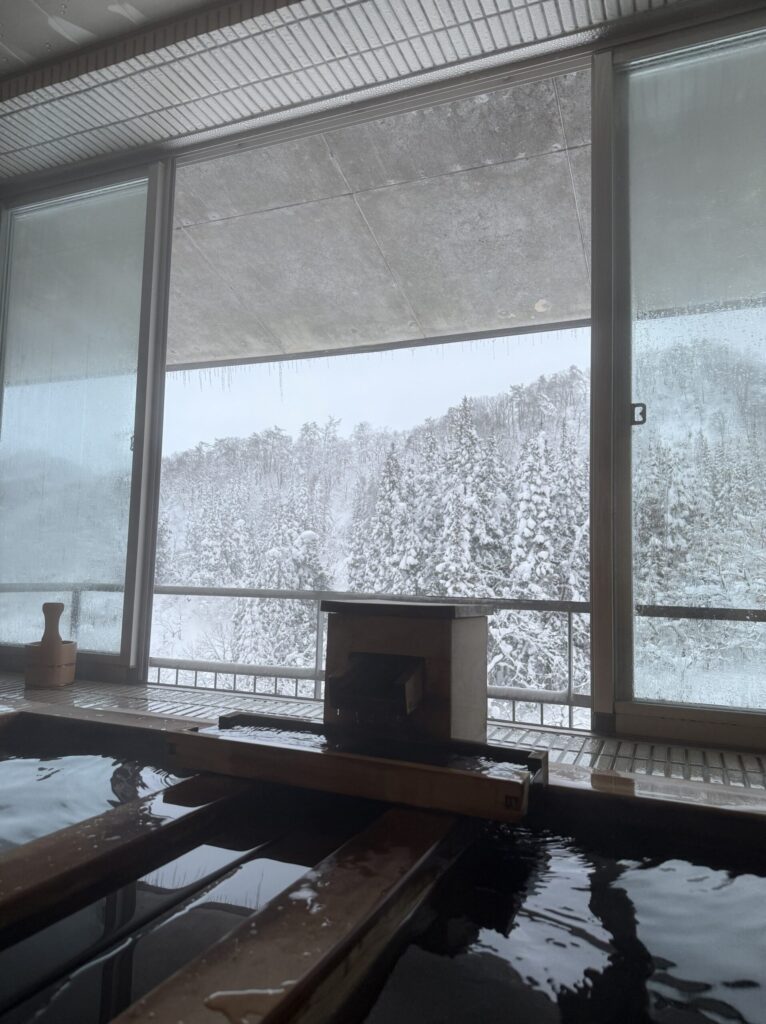 半露天風呂からの景色の画像