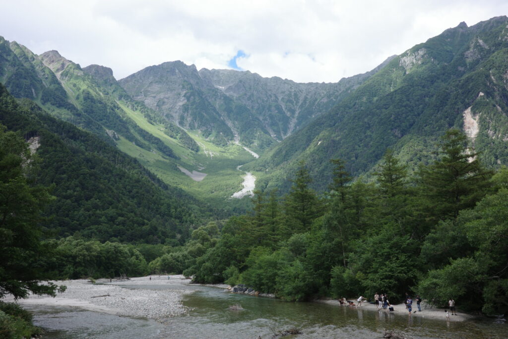 上高地 河童橋 曇り