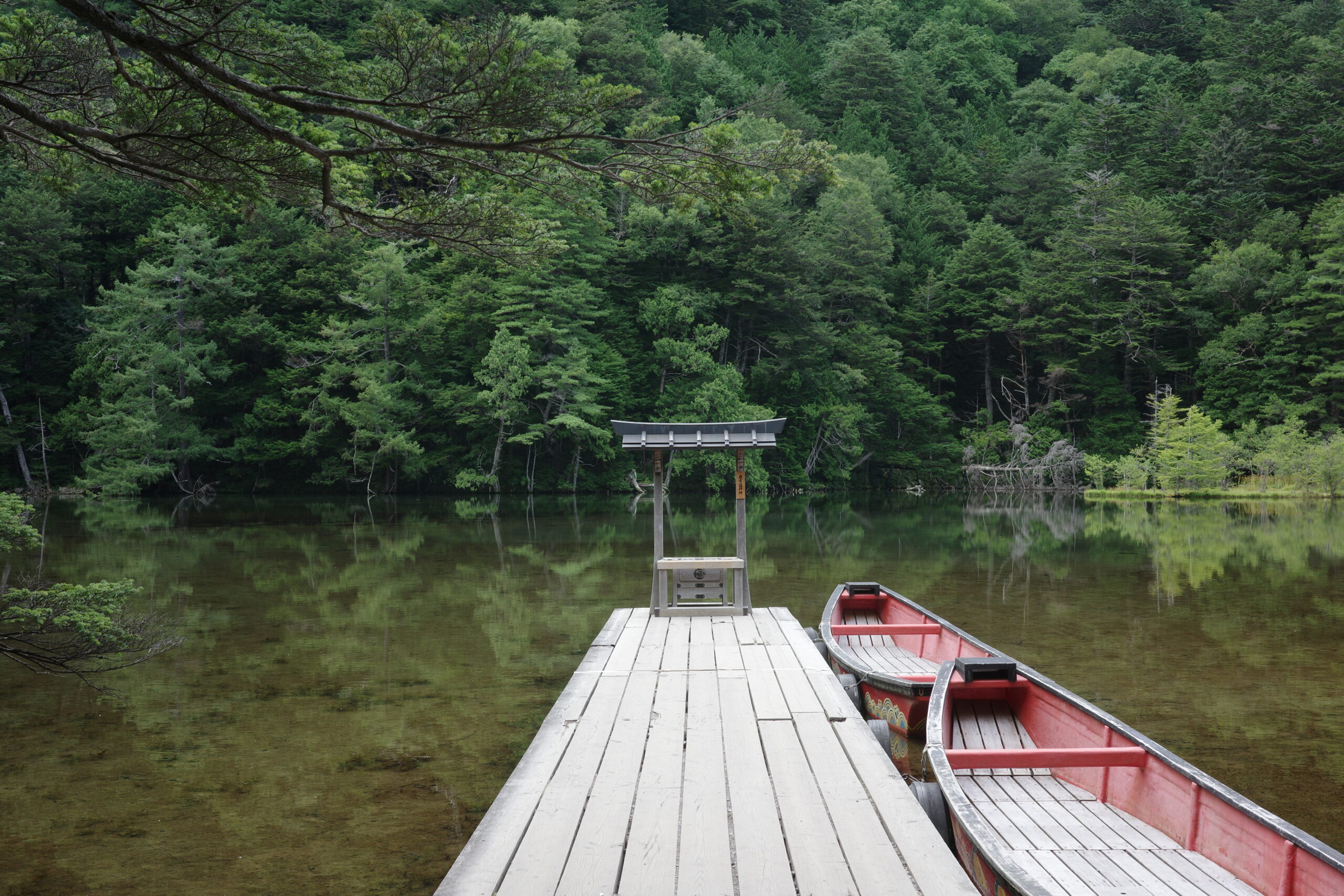 上高地 明神池